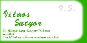 vilmos sutyor business card